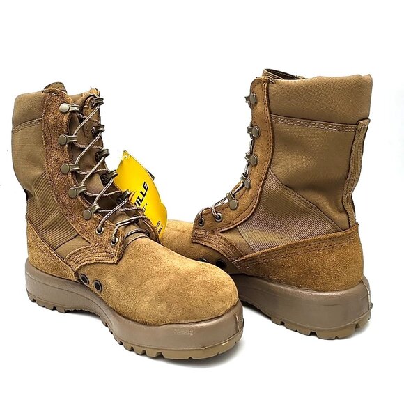 BELLEVILLE Desert Tan Suede Combat Military Boots 18-D-1001 Men’s AHWC 6.0 R - Picture 1 of 12